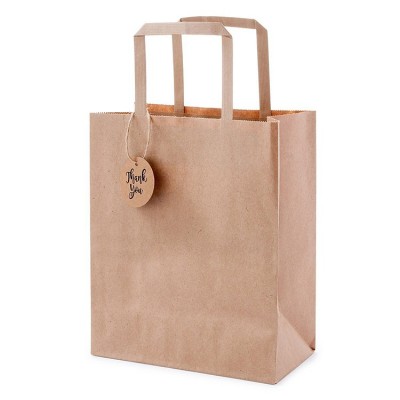 New pattern Bag With Handle Brown Kraft Paper Bags kraft paper bag handle with high quality