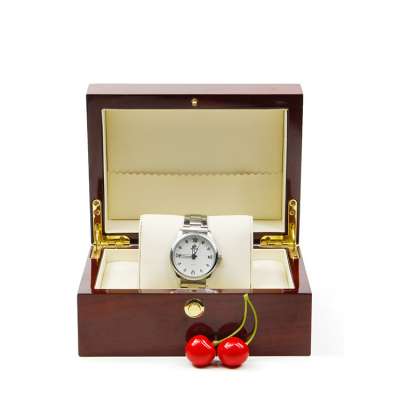 personalized Winder Display Black Watch Box with logo